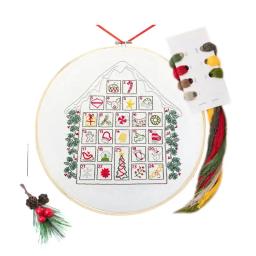 CrossStitch Calendário do Advento Kit de Bordado de Natal Instruíções de Inverno Fios Coloridos Kit de Bordado Iniciantes Adultos - Image 1