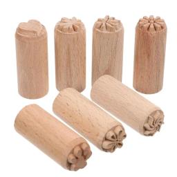 5pcs/7pcs Mão Esculpida Ferramentas De Cerâmica De Madeira Selos De Madeira Natural Para DIY Clay Pottery Printing Blocks Clay Tool - Image 1