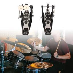 Dupla cadeia Double Kick Drum Pedal Set, Pedal Twin profissional para bateristas de Metal e Rock, Bateria eletrônica - Image 2