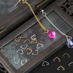 100 pçs 6x9mm metal ferro triângulo fechos fivela conectores fechos ganchos para diy pulseira colar jóias fazendo acessórios - Image 3