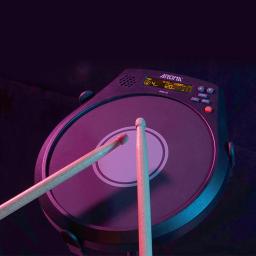 Aromma-Electronic Dumb Drum Pad, recarregável Pad com detecção de velocidade, Digital Metronome Prática Drum Pads, Multifuncional Drum Pads, 8in - Image 2