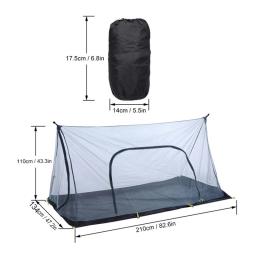 Camping Mosquito Net com fundo, única porta, barraca de descanso ao ar livre, mantenha o inseto afastado, cama de mochila, viagem, D2 - Image 1
