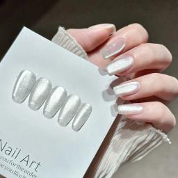 Esmalte magnético para unha arte, unha polonês, espelho, porcelana, branco, olho de gato, efeito galáctico, led uv, 10ml, 1pc - Image 2