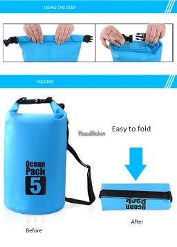 Roadfisher totalmente impermeável 10l/20l/30l saco de viagem seco molhado separação armazenamento caso telefone mochila para praia natação deriva - Image 3