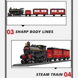 59002 789 peças de blocos de construção de trem a vapor de tijolo GWR/kit de modelo de trem ferroviário/brinquedos educativos infantis presentes - Image 3