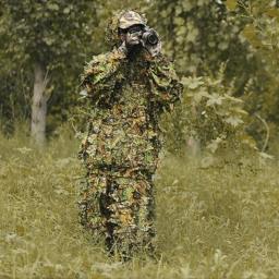 3D Leaf Yowie Sniper Ghillie Suit, Jungle Cap, Luvas de Camuflagem, Roupas de Caça Respiráveis para Observação de Aves - Image 6