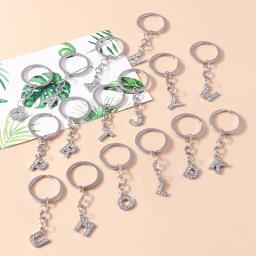 Keychain inicial do alfabeto com strass, 26 letras, A-Z, pingentes para chave do carro, decoração do saco, encantos, acessórios de bricolage, moda - Image 2