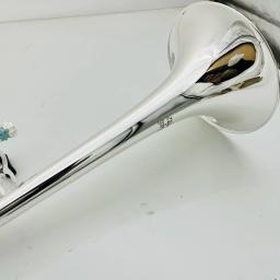 Trombone banhado a prata com acessórios de estojo, imagens reais, Jazz, Tenor, Bb, F, instrumentos musicais profissionais, 42GO - Image 3