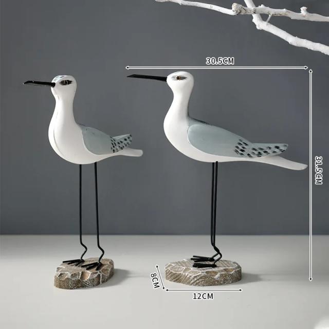 Gaivota de Madeira Vintage para Decoração no Estilo Oceano Mediterrâneo com Materiais Sustentáveis e Versatilidade em Múltiplas Cenas