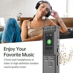 Gravador de Voz Digital com Reprodução, Gravação de Áudio, Redução de Ruído, Leitor de Música MP3, 64GB, 16GB, 8 GB, 288 GB - Image 2