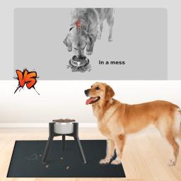 Esteira antiderrapante para alimentos para animais e tigela de água, esteira antiderrapante para comida de cachorro e tigela de água, dispensador quick dry - Image 4