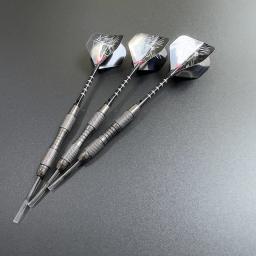 3 pçs/set metal de alta qualidade imitação de aço de tungstênio agulha dardos 20g treinamento de competição profissional haste de alumínio preto plástico - Image 1