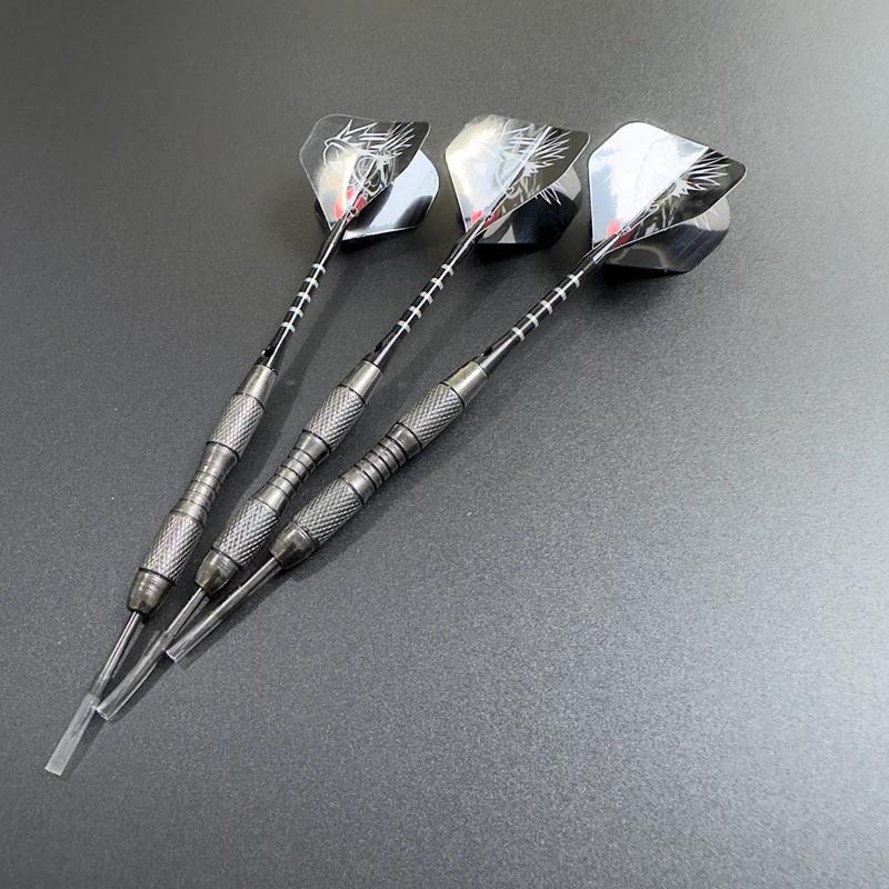 3 pçs/set metal de alta qualidade imitação de aço de tungstênio agulha dardos 20g treinamento de competição profissional haste de alumínio preto plástico - Image 1