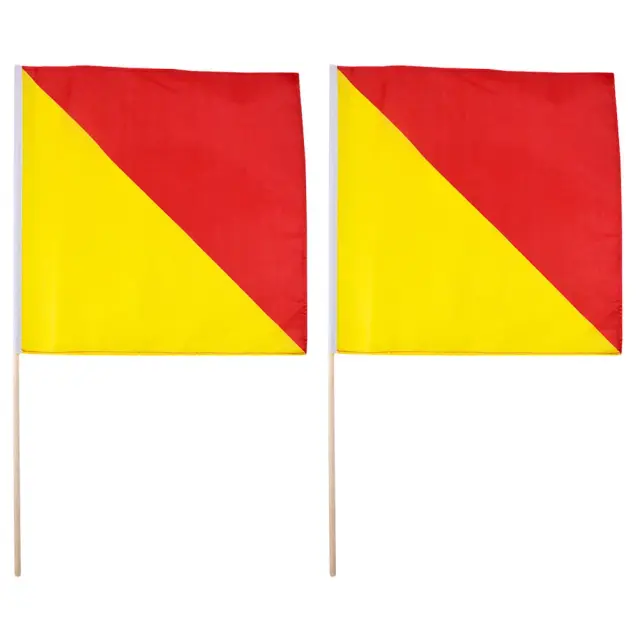 Bandeira Vermelha e Amarela para Treinamento de Desempenho e Arbitragem em Corridas - 2 Peças