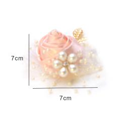 Artificial pérola rosa pulso flores, dama de honra pulseira, corsage, nupcial mão flores, festa de casamento, prom suprimentos, 1pc - Image 6