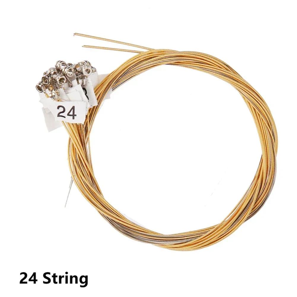 Conjunto de Cordas de Bronze para Lira: Substituição de Cordas de Náilon para Iniciantes e Profissionais com 15, 16, 19, 21 e 24 Cordas