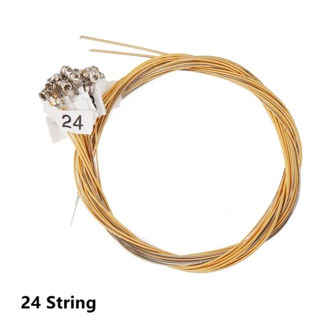 Conjunto de Cordas de Bronze para Lira: Substituição de Cordas de Náilon para Iniciantes e Profissionais com 15, 16, 19, 21 e 24 Cordas