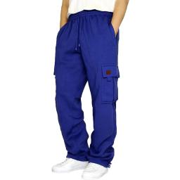 Venda quente da temporada nova lã masculina forrado casual esportes calças compridas com punho cintura baggy moletom workwear couro tag skateb - Image 4