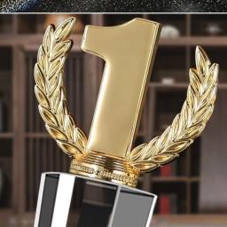 Prêmio De Troféu De Cristal Personalizado, Esportes Trofeo Recompensa, Decoração De Casa, Ouro, Prata, Cobre 123, Medalhas De Aniversário, Comemoração, 1Pc - Image 6