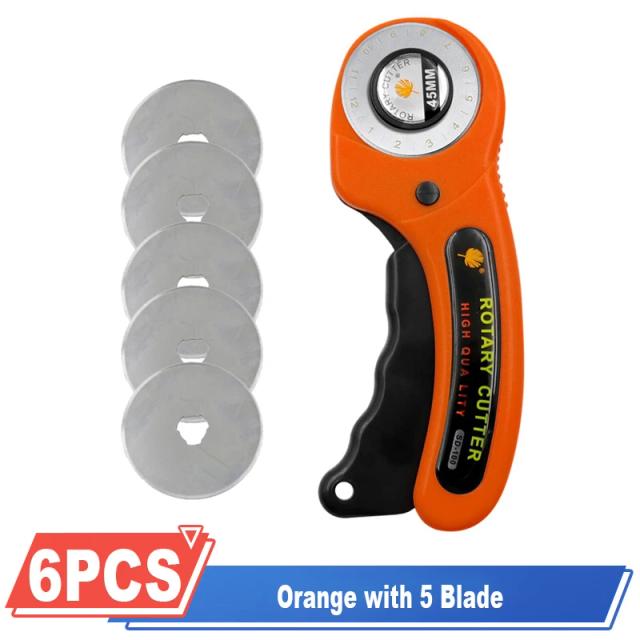 Cortador Rotativo de Couro 45mm - Ferramenta Ideal para DIY, Costura e Estofamento de Retalhos de Tecido