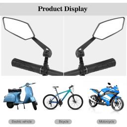 Bicicleta ajustável Espelho Retrovisor, Motocicleta Refletor, Bicicleta Espelho Acessórios, 360 Rotating, Aplicável - Image 3