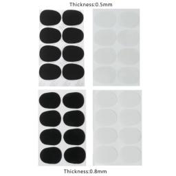 8 Peças Almofada Boquilha 0.5mm 0.8mm Boquilha Patches Pack para Alto e Saxofone e Clarinete, Cor Preta - Image 1