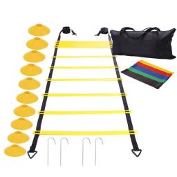 Kit de equipamentos de fitness para treinamento de agilidade velocidade escada, marcador disco, paraquedas resistência, corda pular, Footwork Set, futebol, futebol - Image 2
