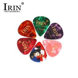 IRIN-Palhetas de guitarra coloridas, Plectrum Celulóide, Ukulele, Baixo Elétrico, Peças e Acessórios, Random Color, 0,71mm, 100pcs - Image 2