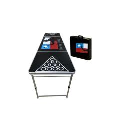 8FT Portátil padrão personalizado cerveja pong alumínio mesa dobrável ajustável piquenique camping mesa para o jogo do partido - Image 5