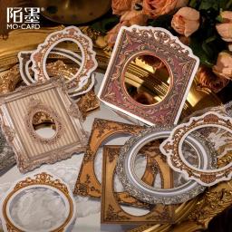10 pçs estilo vintage adesivos decorativos conjunto sortidas quadro scrapbooking adesivos para diy artes planejador de artesanato diário caderno - Image 4