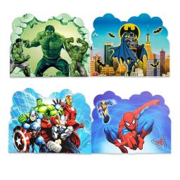 Cartões de Convite para Crianças, Super-heróis, Baby Shower, Birthday Party, Decoração Suprimentos, Meninos Favores, Festa, Eventos, 10 PCs/Pack - Image 1