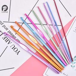 Alumínio Crochet Ganchos para Costura, Agulhas de Tricô, Crochet Hook, Sweater Weaving Tools, Knitting Tool, 3.5mm-5mm Tamanhos - Image 3