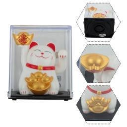 Solar automático acenando Lucky Cat Ornamento, Caixa do carro, Loja Feng Shui, Casa e Desktop Decor, 2 em, 1PC - Image 5
