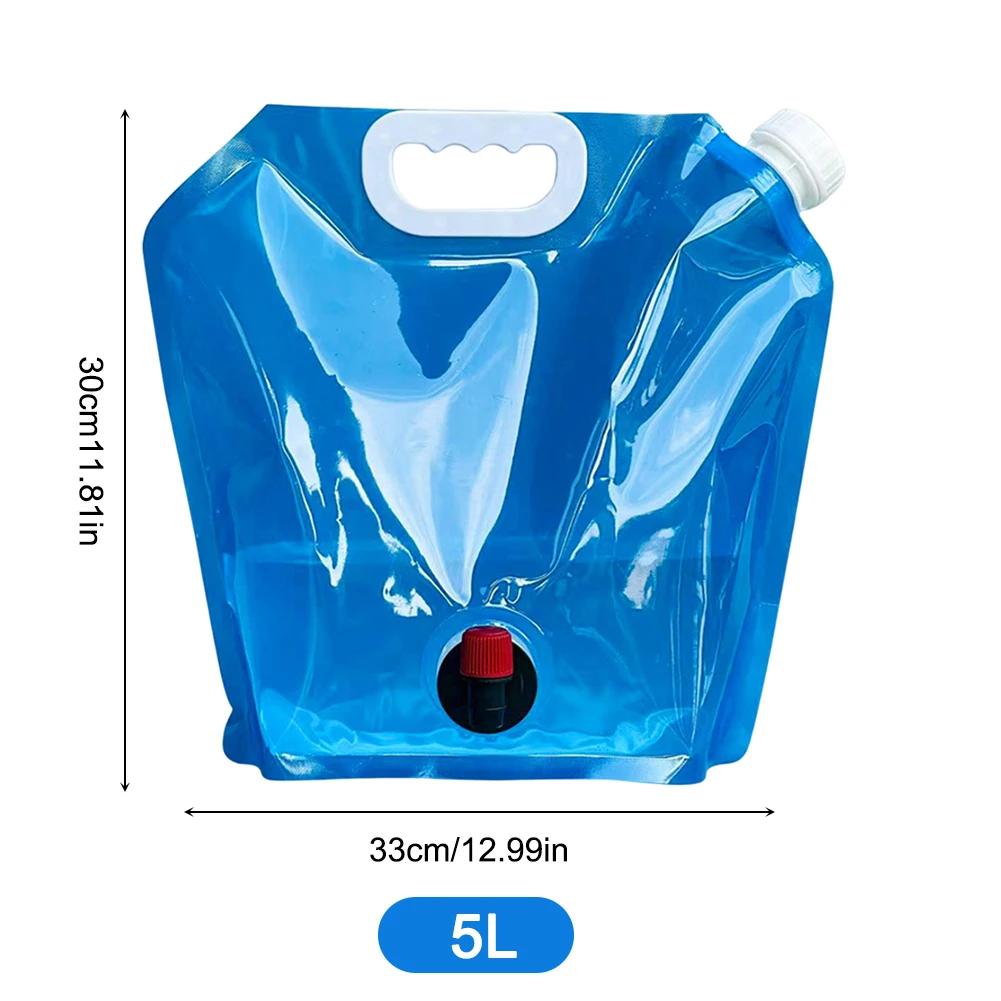 Engrossar Folding Water Bucket, saco portátil, recipiente de água, bolsa dobrável, Camping Suprimentos, 5 8L Capacidade, 1-5Pcs - Image 1