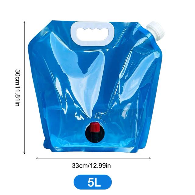 Balde Dobrável Portátil para Água com Capacidade de 5 a 8 Litros - Ideal para Camping e Atividades ao Ar Livre (1 a 5 Peças)