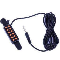 Guitarra acústica Pickup com nenhuma perfuração, transdutor acústico, amplificador, fácil instalação, música, folk, profissional - Image 4