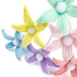 100 pçs tubo de haste de chenille crianças diy brinquedos criativos artesanato varas limpadores jardim de infância educacional material artesanal tiras de pelúcia - Image 5