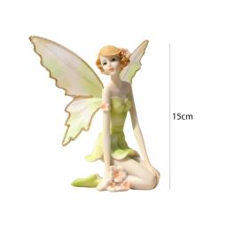 Resina Flor Estátuas De Fadas Art Ornament Miniature Fadas Estatueta Artesanato Holiday Gift Home Decor para Jardim Pátio - Image 6