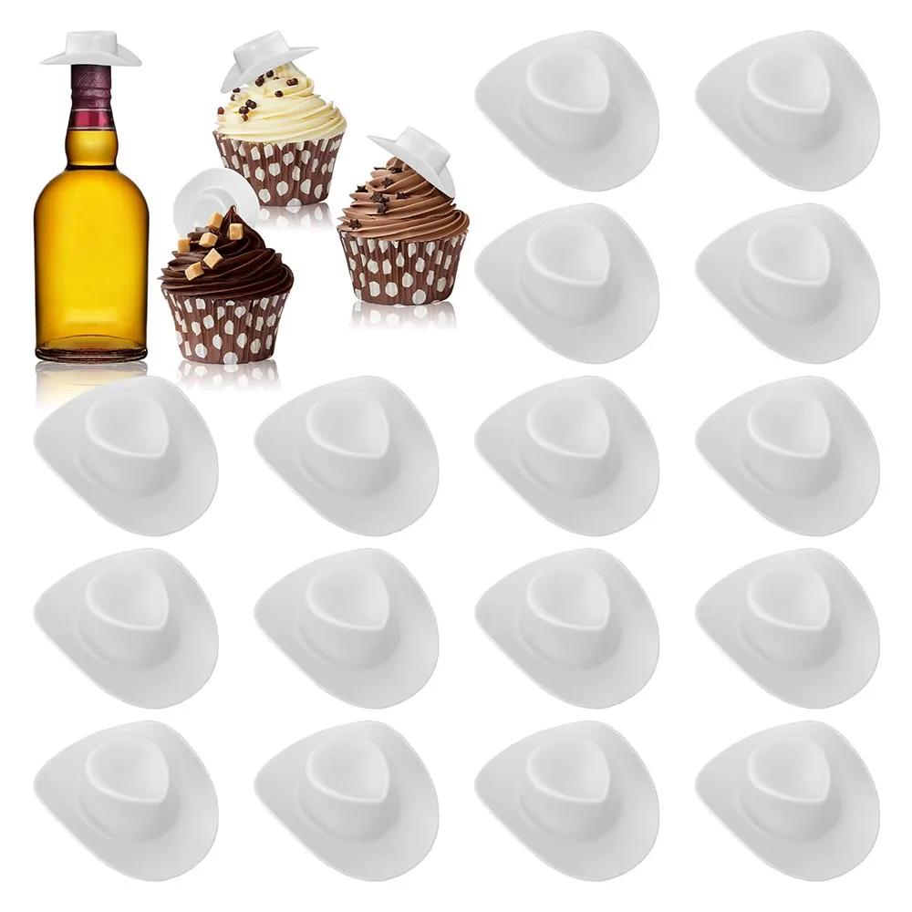 Mini Cowboy Chapéus para Bachelorette Party, Favores do aniversário, Acessórios Boneca do Casamento, Estética Western Boneca Chapéus, Shooter Toppers, 16PCs - Image 1