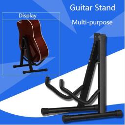 Suporte de guitarra portátil, acessórios de cordas, suporte musical, suporte dobrável, tripé, resistente e estável para baixo - Image 1