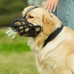 Focinho Do Cão Ajustável Silicone Macio Malha Respirável Forte Cesta para Small Medium Large Dog Mouth Mash Pet Acessórios de Treinamento - Image 4