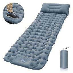 Almofada de dormir ao ar livre acampamento colchão inflável com travesseiros esteira de viagem cama dobrável ultraleve almofada de ar caminhadas trekking - Image 6