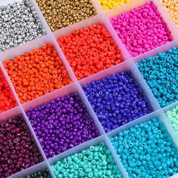 Multicolor Seed Beads Set para Fazer Jóias, Contas para Pulseiras, Bead Craft, Carta de Vidro, DIY Arte e Artesanato, 2mm - Image 2