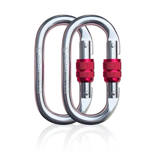 Carabiner Clip de Aço Liga Resistente para Atividades ao Ar Livre e Escaladas, 25kN de Força