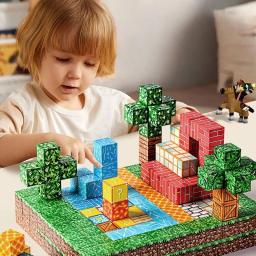 500 pçs diy blocos de construção magnéticos mini mundo magnético crianças diy modelo blocos de construção quebra-cabeça blocos para brinquedos das crianças - Image 6