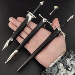 Arma Medieval do Senhor dos Anéis F, Aragorn Brilhante, Narthil Metal Katana, Espada Samurai, Chaveiros, Presentes de Brinquedo, 18-22cm - Image 3