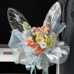 Papel de embrulho criativo Butterfy flor, envoltório estilo coreano presente, florista buquê suprimentos de embalagem, 1 par - Image 3