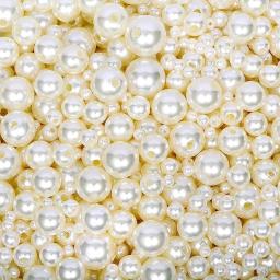 10-1000 pçs abs imitação de pérola contas com furos solto redondo acrílico grânulo gradiente pérola grânulo artesanato meia redonda pérola diy jóias - Image 5