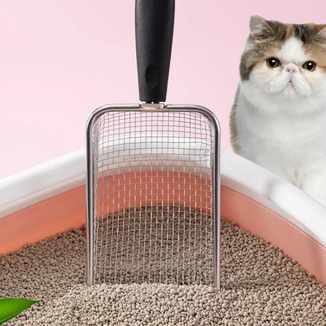 Pá de Areia para Gatos com Buraco Pendurado - Prática e Compacta para Limpeza Eficiente