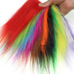Bimoo Mão Artificial Artesanato Pele, Streamer De Fibra Sintética, Iscas De Pesca De Truta, Material De Amarração Mosca, Iscas Peludas Longas, 12x6cm, 14 Pacotes - Image 6